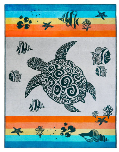 2-persoons strandhanddoek Turtles