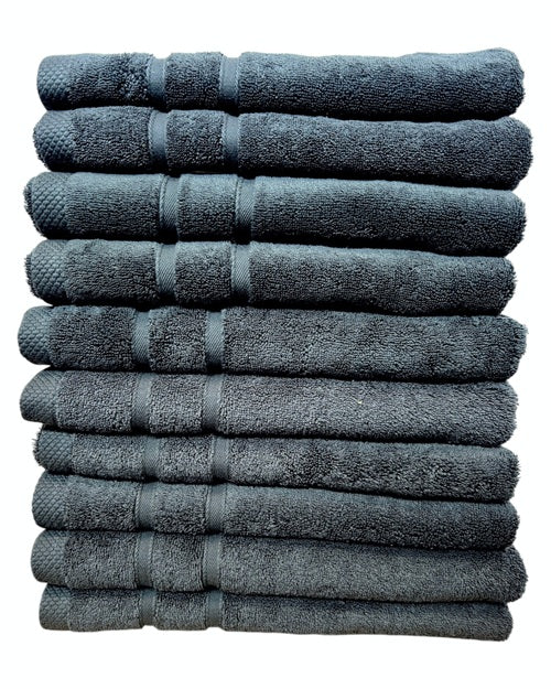 Hotel handdoeken antraciet - 10 stuks