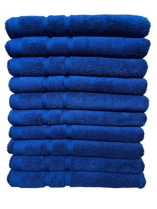 Hotel handdoeken donkerblauw - 10 stuks