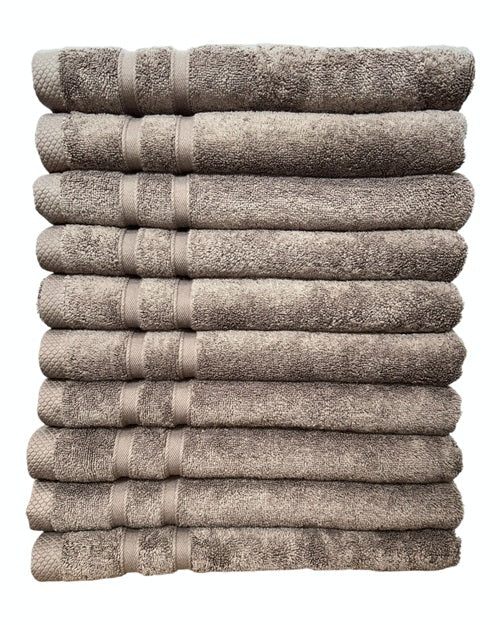 Hotel handdoeken taupe - 10 stuks