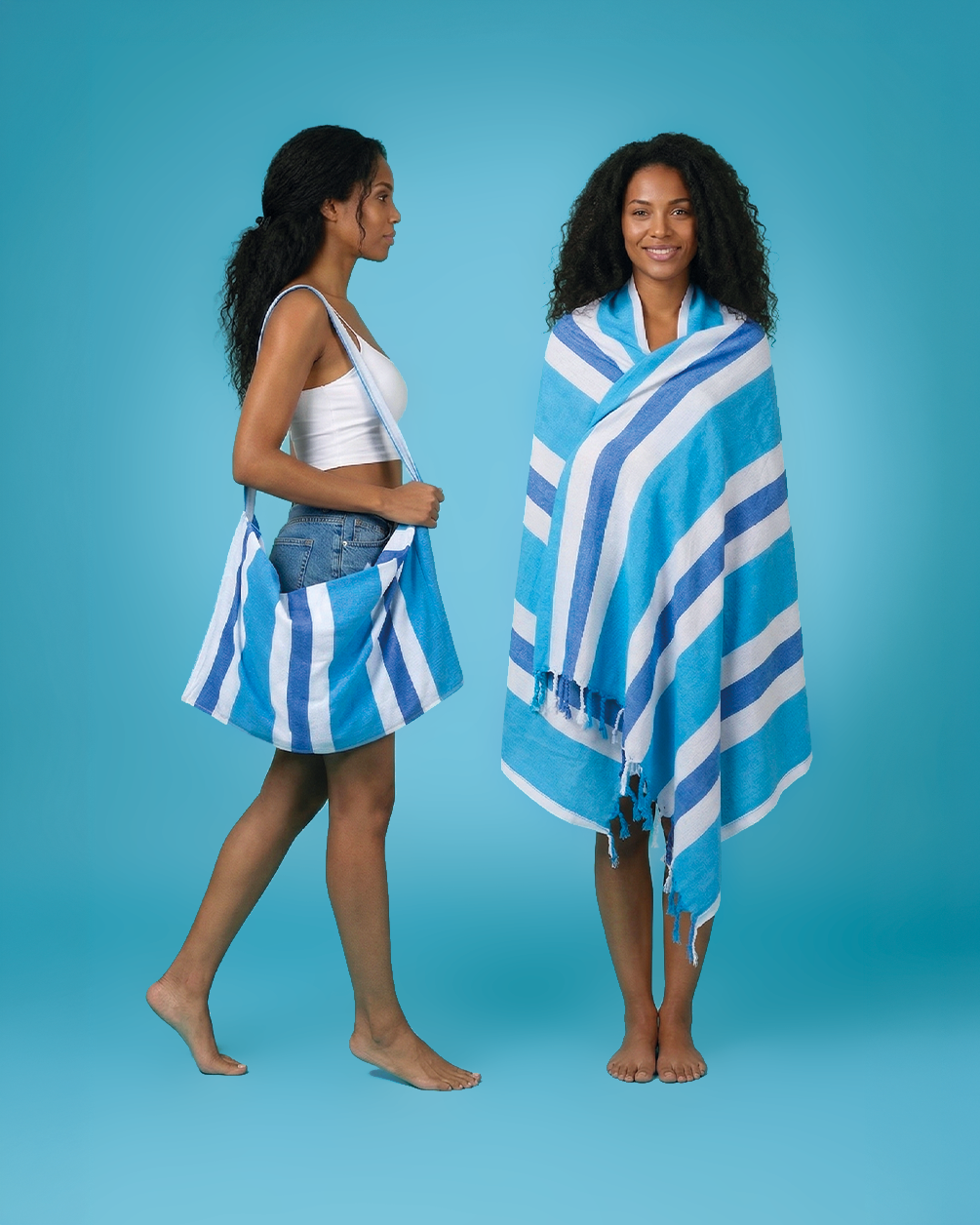 Coral Coast 2-in-1 hamamtas blauw/navy