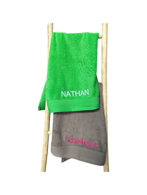 The One handdoek borduren