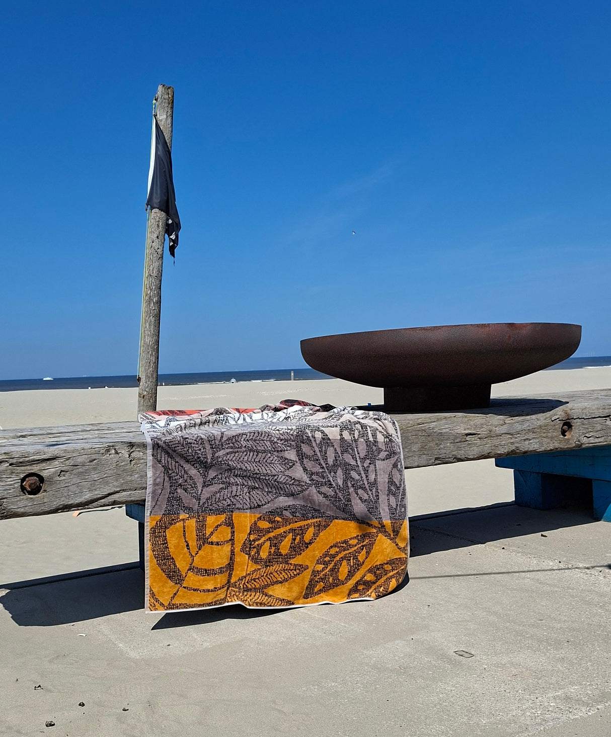 Velours strandhanddoek Leaves