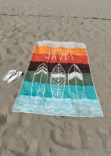 Velours strandhanddoek Shaka