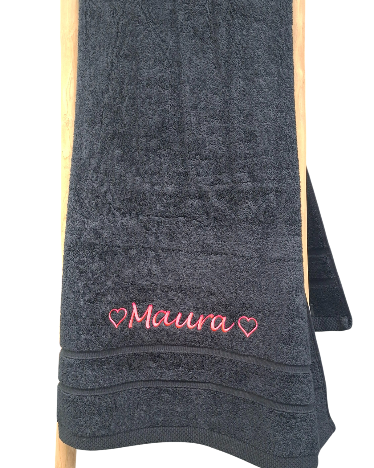 Luxury embroidered bath towels
