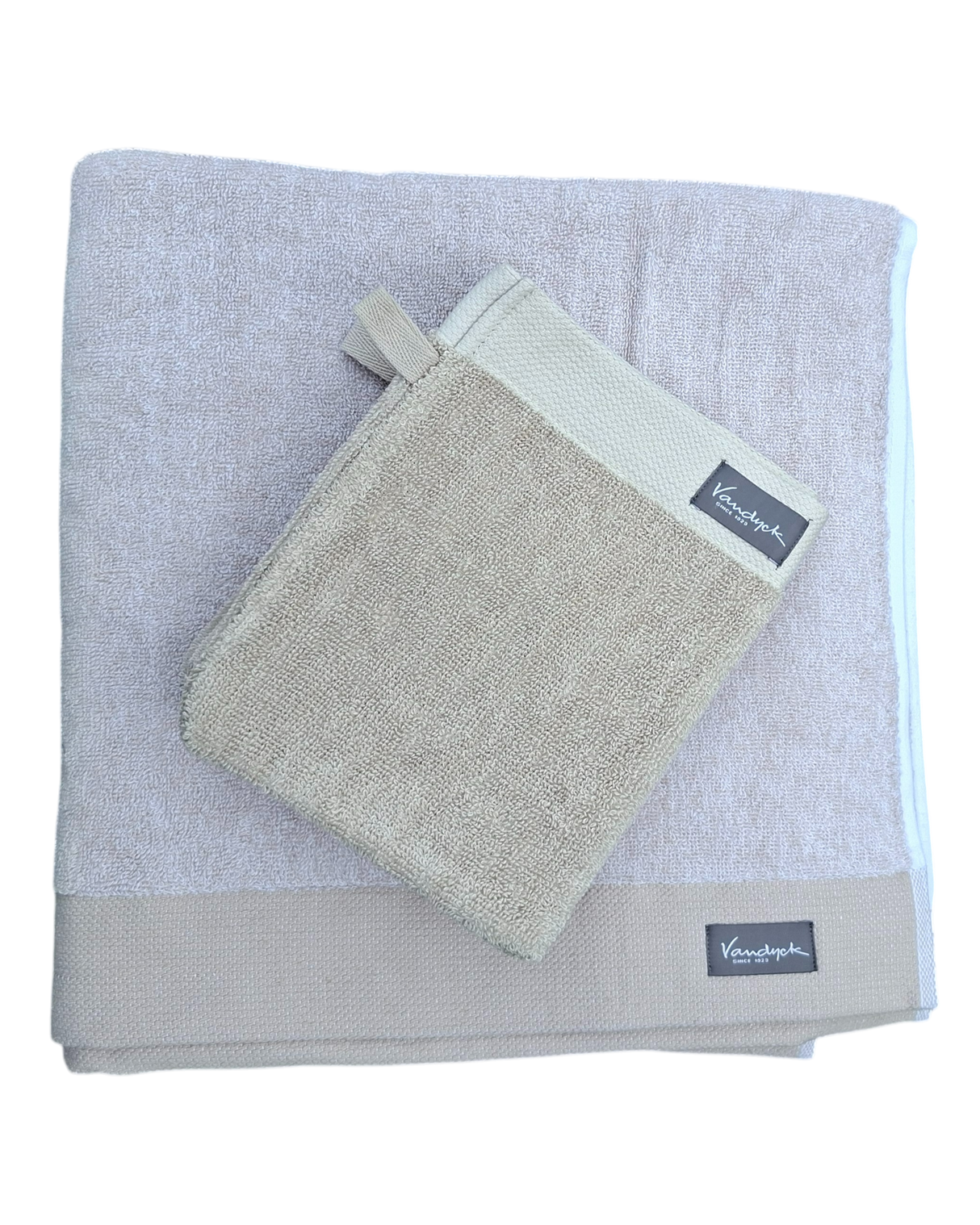 ACTIE - Vandyck Home Stone mouline Badlakens 4 stuks en 4 washanden