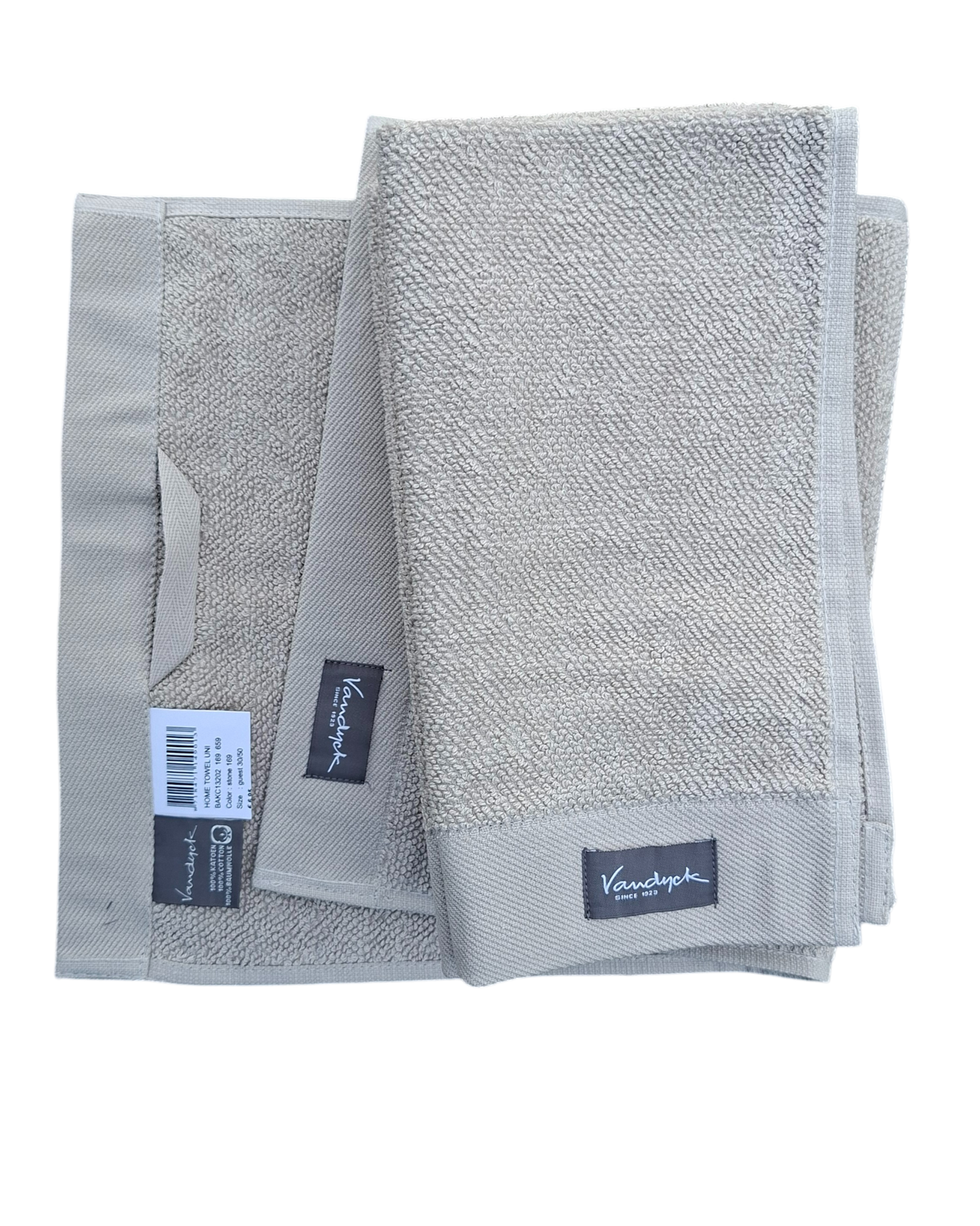 ACTIE - Vandyck gastendoeken Home uni Stone set van 6 stuks