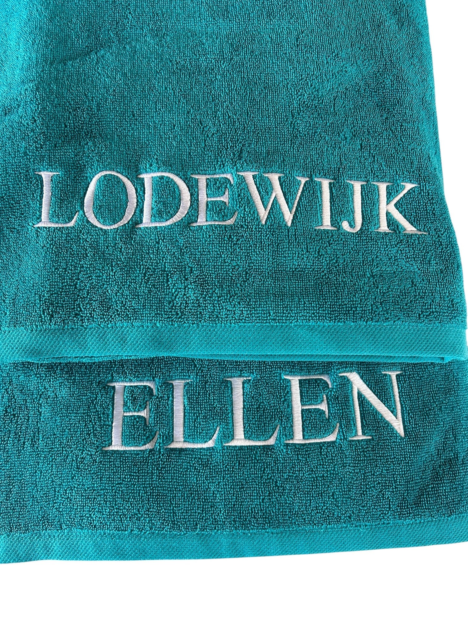 Strandhanddoek borduren