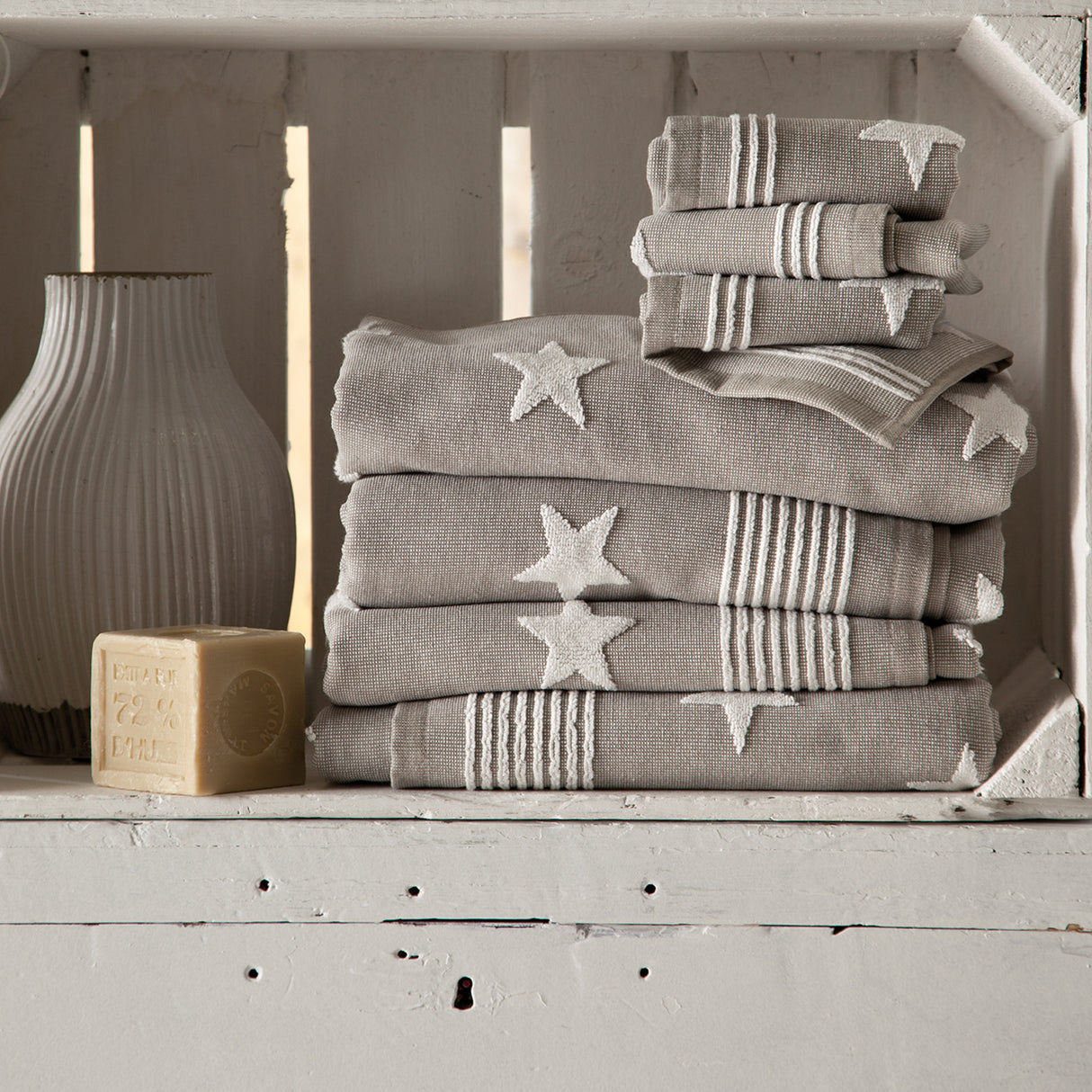 ACTIE - Seahorse Handdoekenset Stardust Taupe