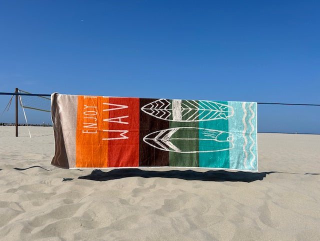 Velours strandhanddoek Shaka