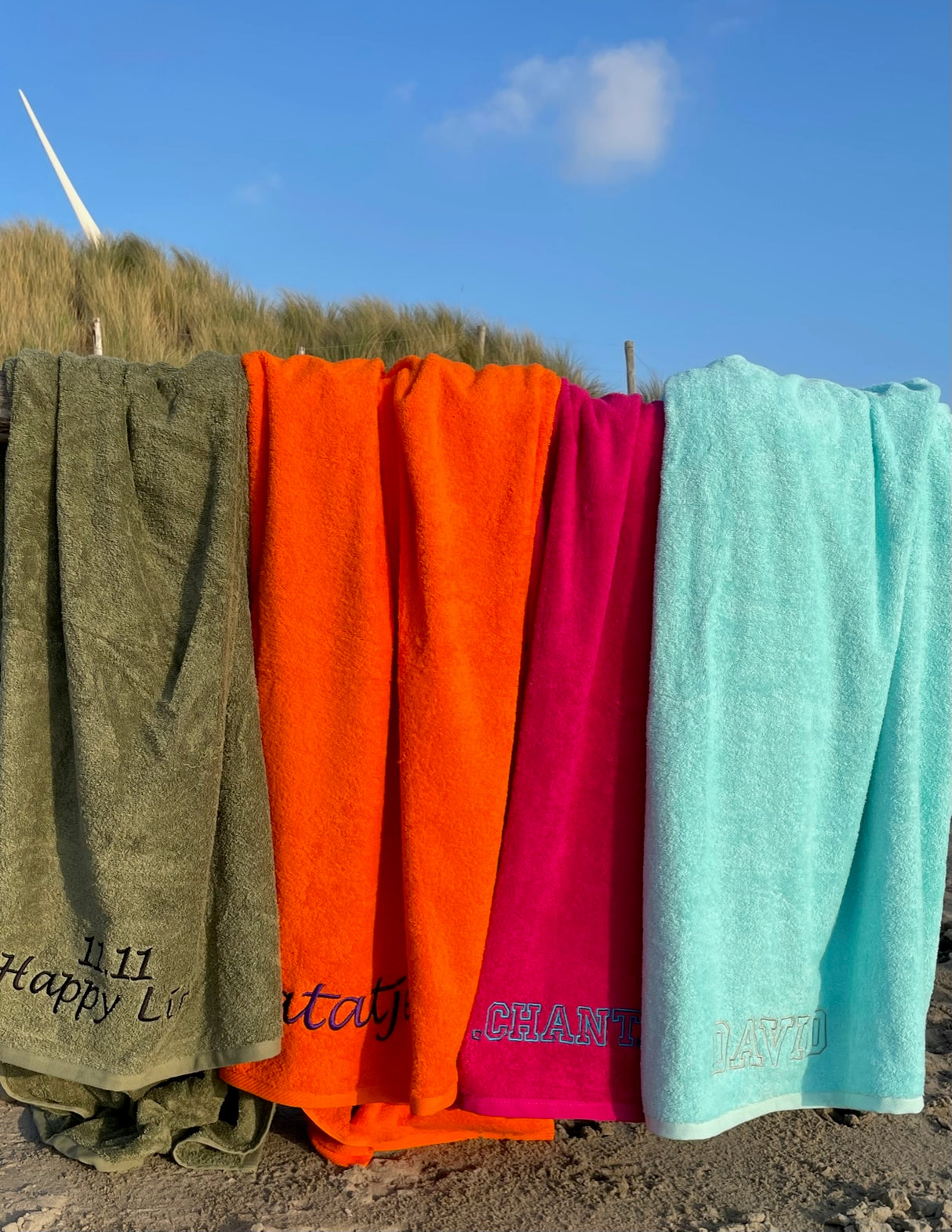 Strandhanddoek borduren