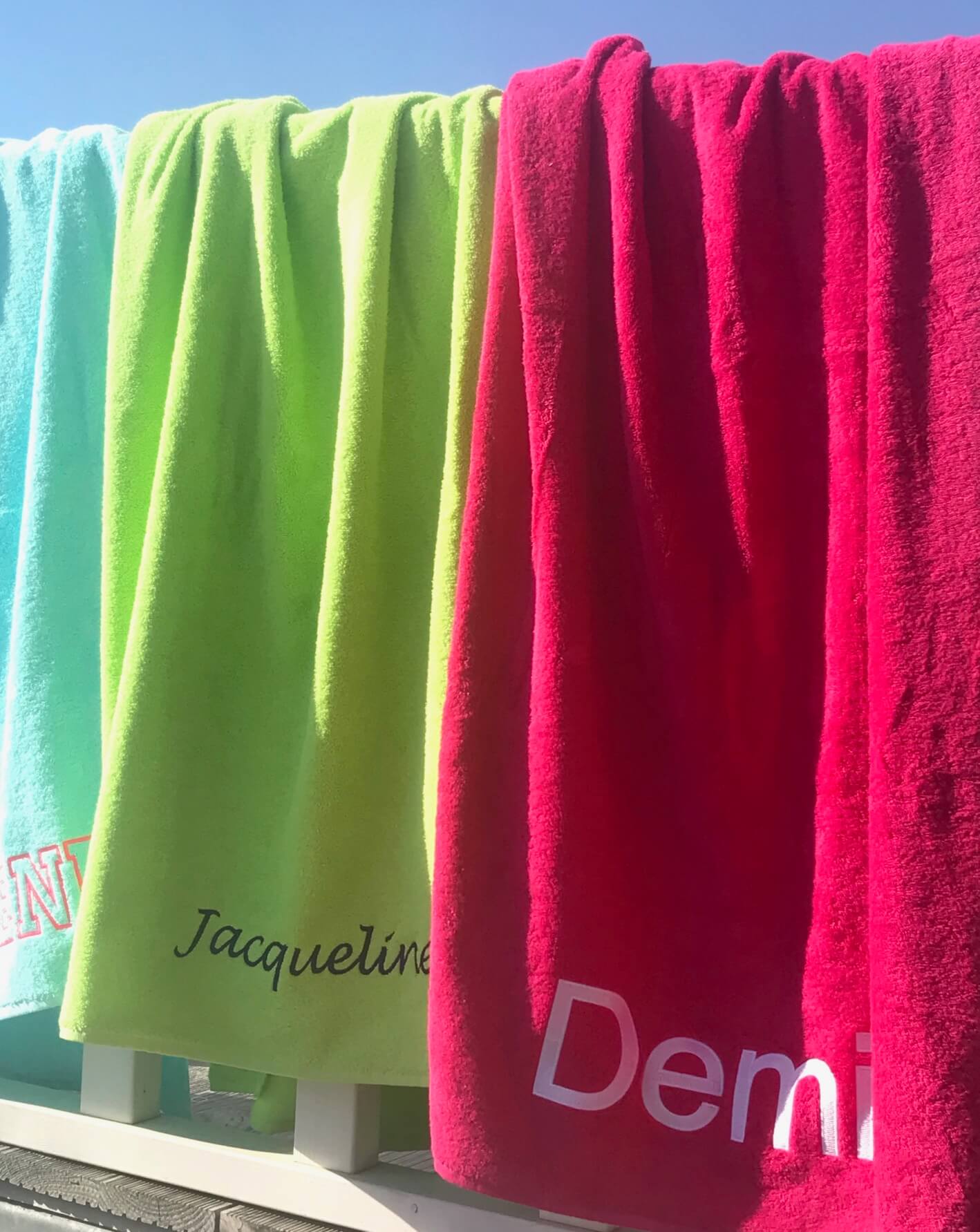 Strandhanddoek borduren