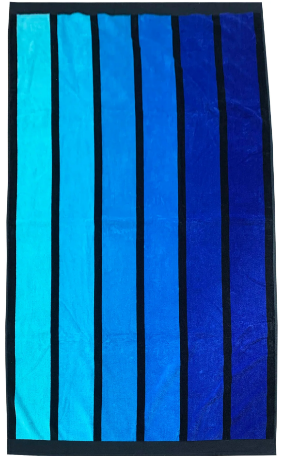 Velours beach towel Happy Blue