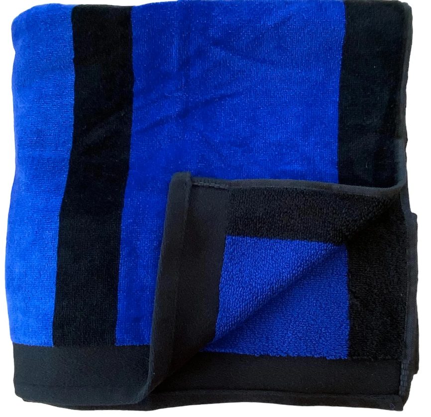 Velours beach towel Happy Blue