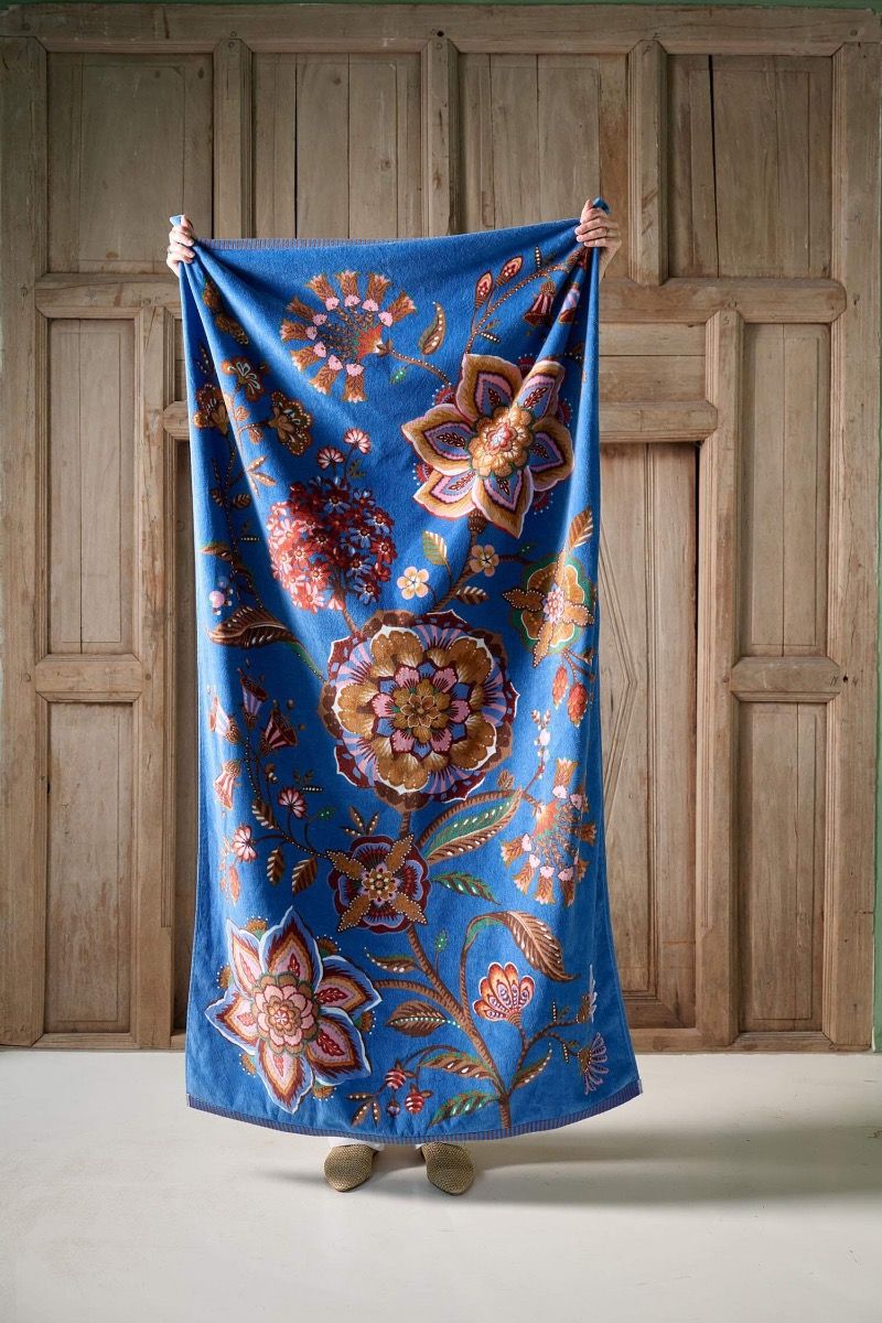 PIP Studio strandhanddoek Viva la Vida blauw