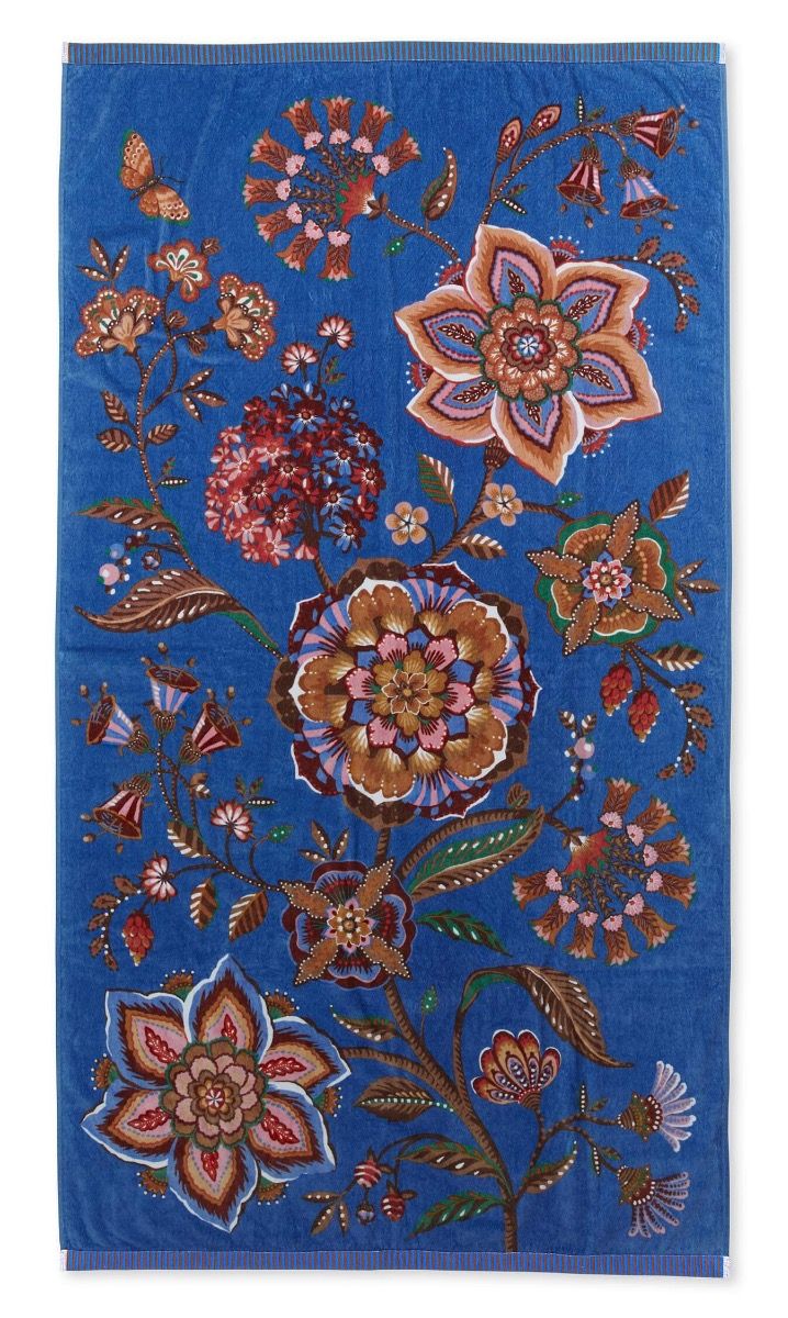 PIP Studio strandhanddoek Viva la Vida blauw