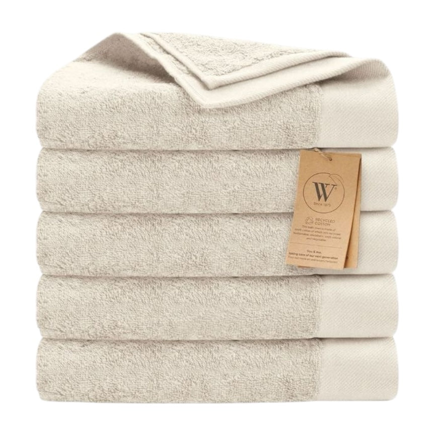 Walra remade handdoek beige - 5 stuks