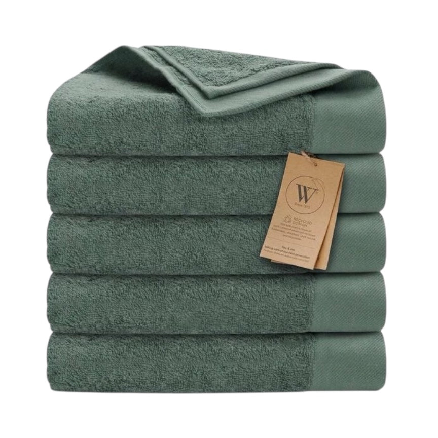 Walra remade handdoek donkergroen - 5 stuks