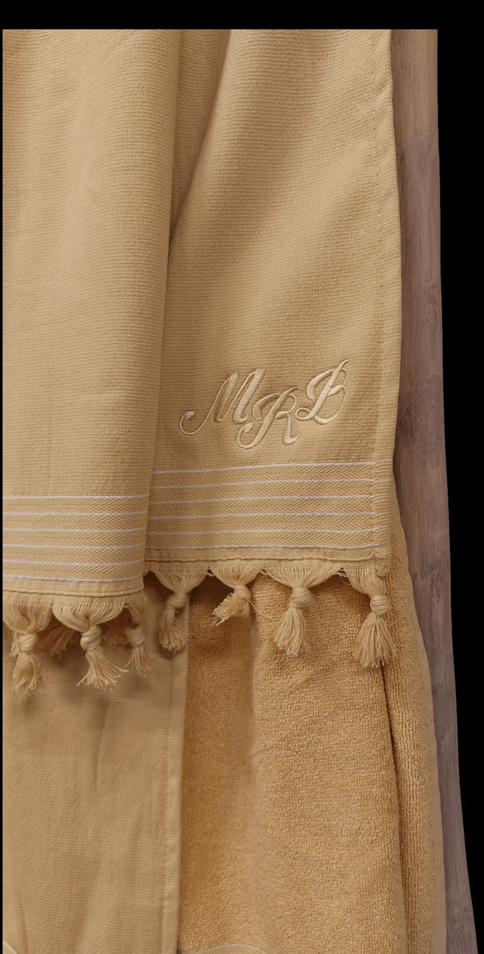 Walra hamamdoek met initialen