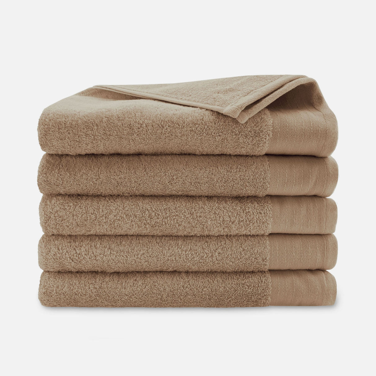 Walra Soft Cotton badlaken bruin - 5 stuks