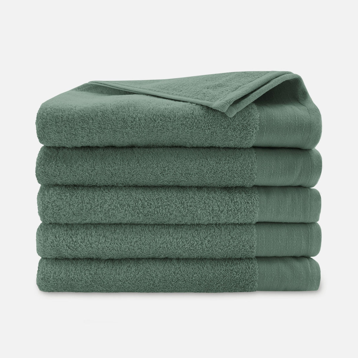 Walra Soft Cotton badlaken donkergroen - 5 stuks