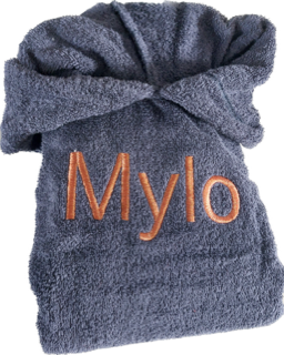 badcape met naam navy