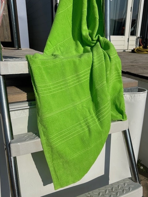 Badstof hamamdoek limegroen