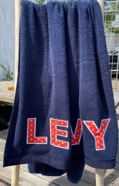 Donkerblauw badlaken Patch