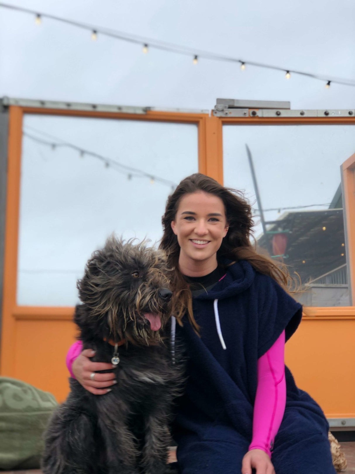 Donkerblauwe Surf Hoodie