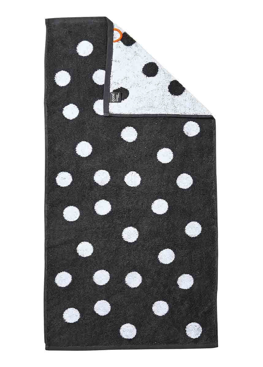 Dots antraciet_Handdoek
