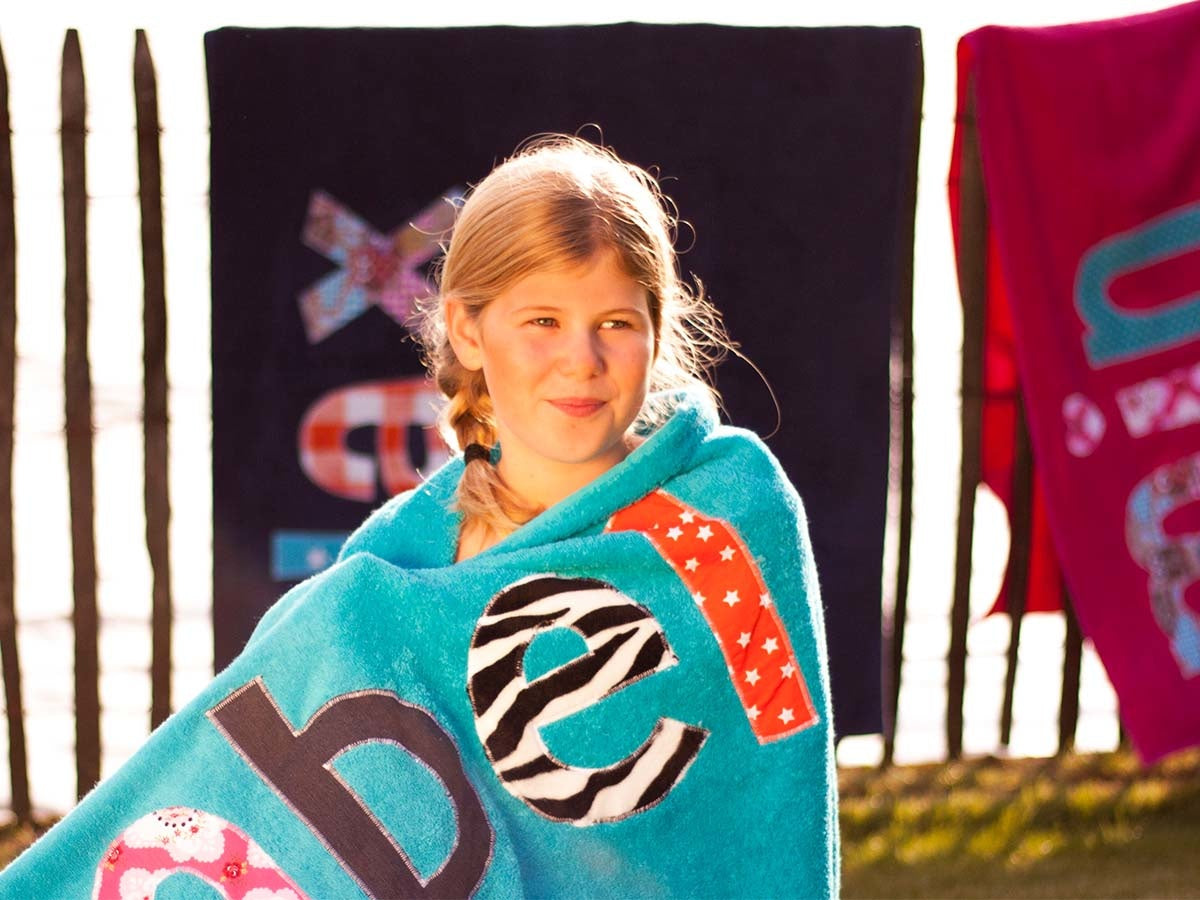 Fancy strandlaken met naam