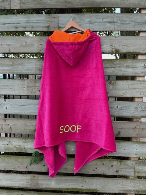 Fuchsia Hoody met borduring