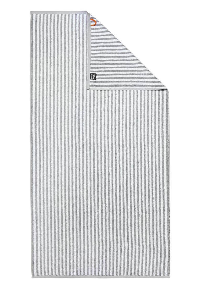 Gestreept badlaken grijs