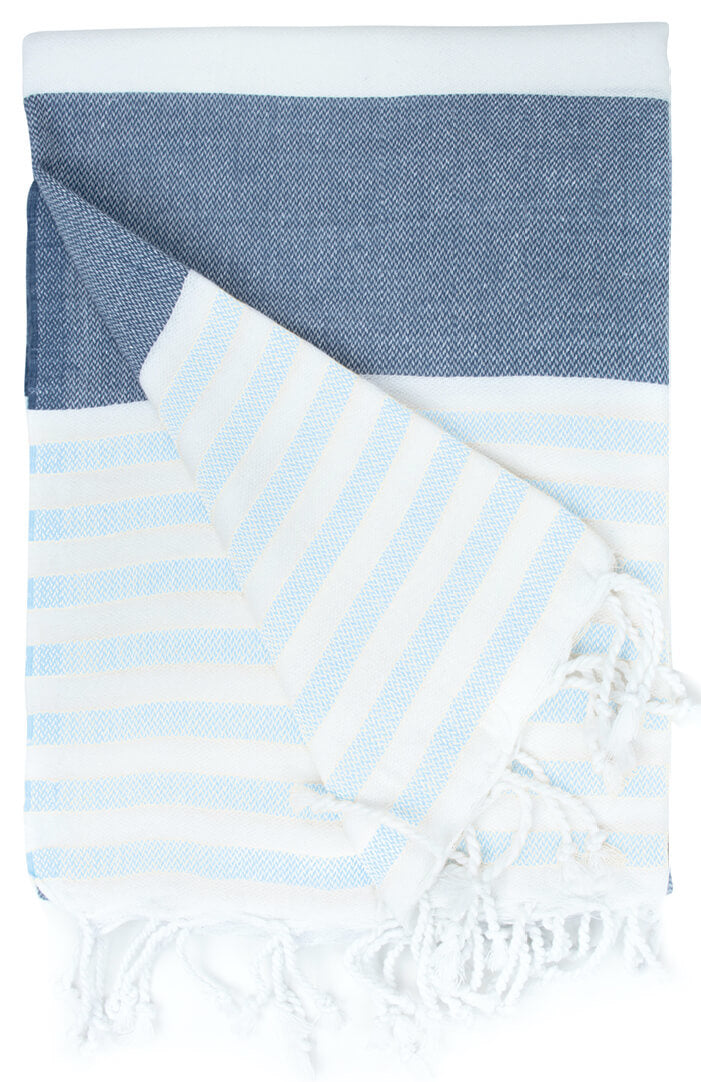 Hamamdoek blauw-lichtblauw