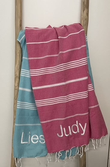 Hamamdoek borduren met naam