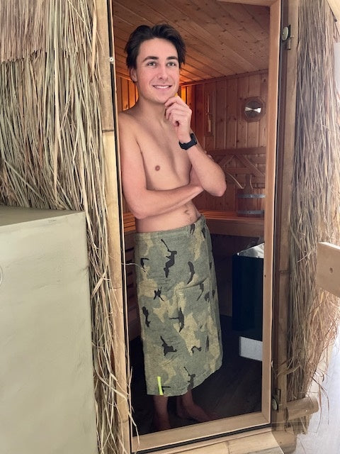 Heren saunahanddoek Camouflage