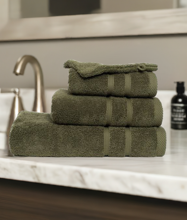 Hotelkwaliteit-handdoeken-olijfgroen