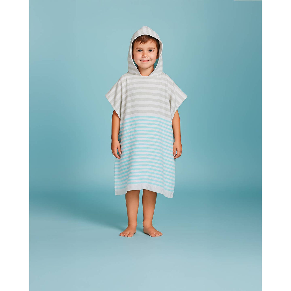 Kinderponcho Playa blauw