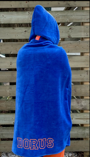 Kobalt hoody met naam