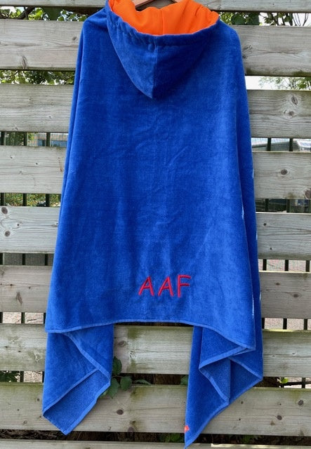 Kobaltblauwe Hoody met borduring