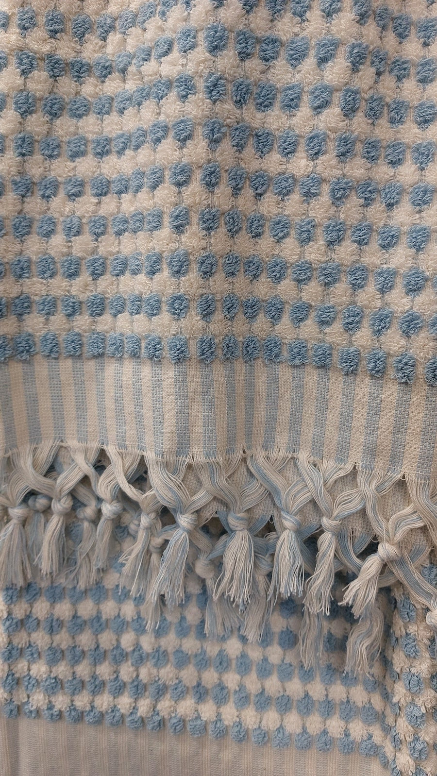 Lichtblauwe handdoek Pom