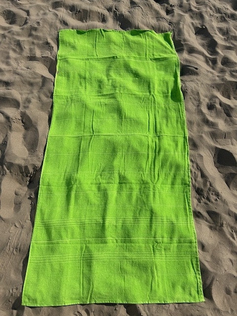 Limegroene badstof hamamdoek