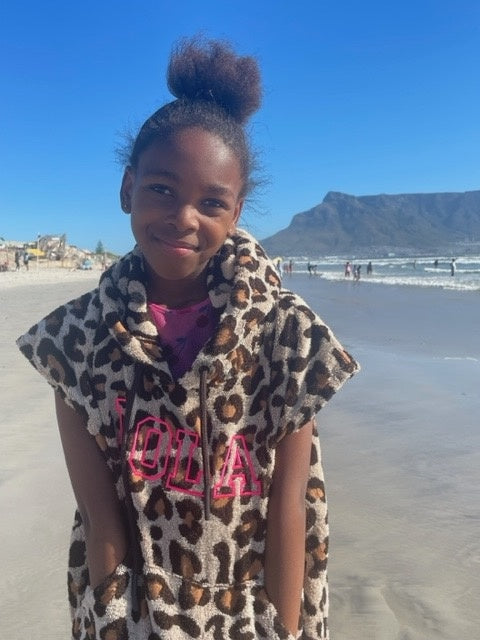 Luipaard surfponcho kids