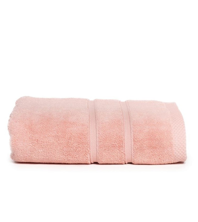 Luxe handdoek roze