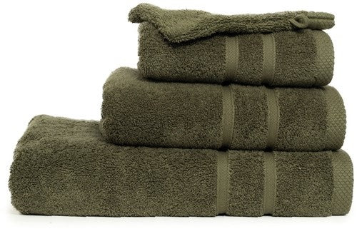 Luxe handdoeken olijfgroen