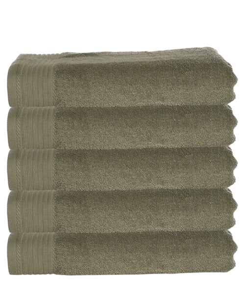 Classic badhanddoeken olijfgroen - 5 stuks