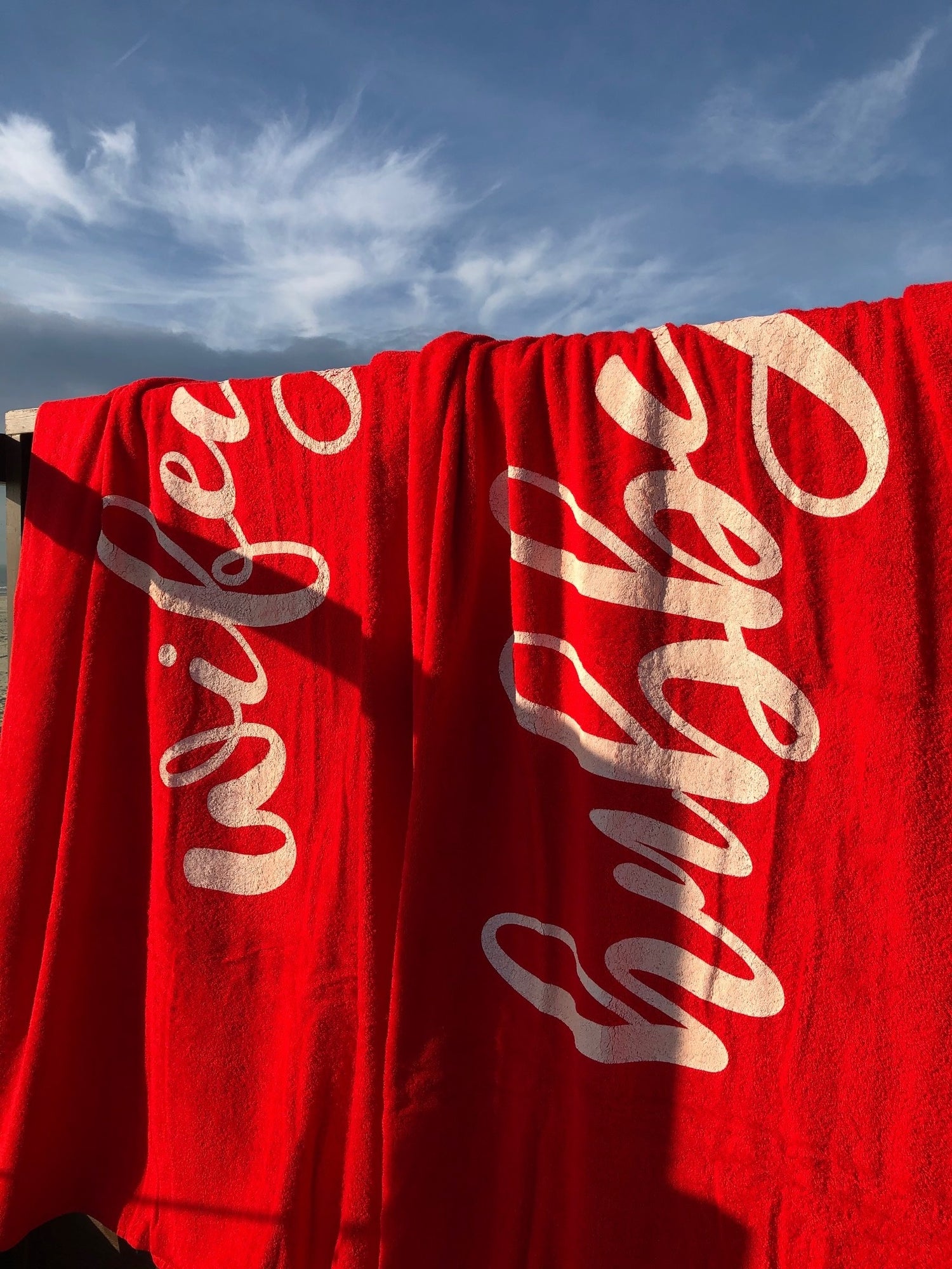 Rode strandlakenset huwelijk