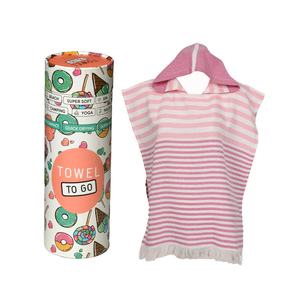 Kinderponcho Playa roze