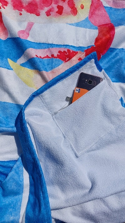 Strandlaken Crab met zakje