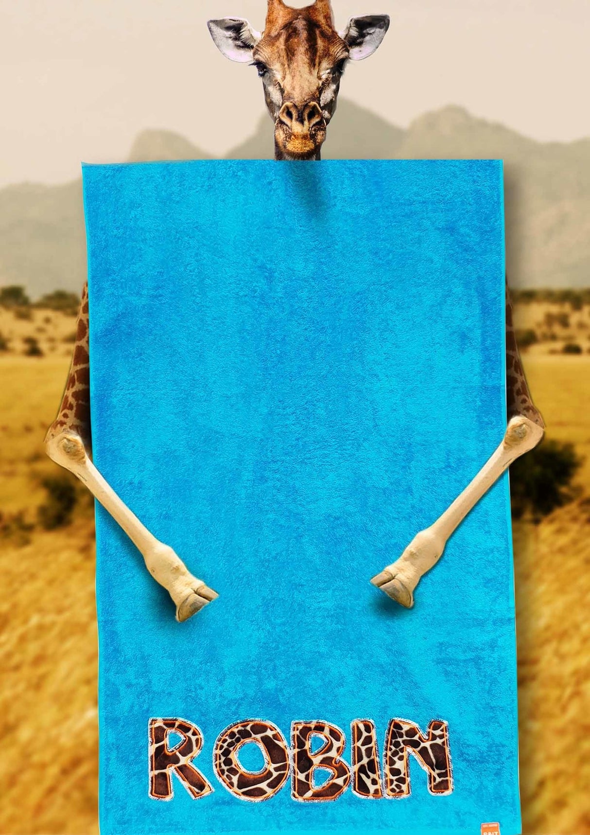 Strandlaken met giraffeprint